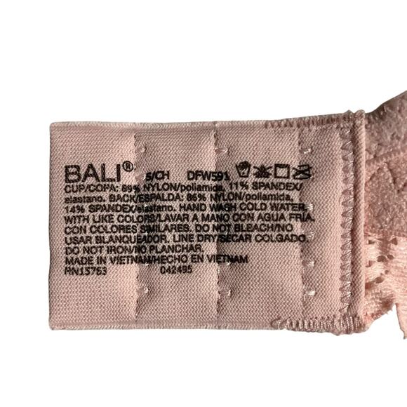 Bali Bra Size Small Lace Desire Wirefree Lace Converatble Comfort Flex DFW591 - Picture 6 of 9